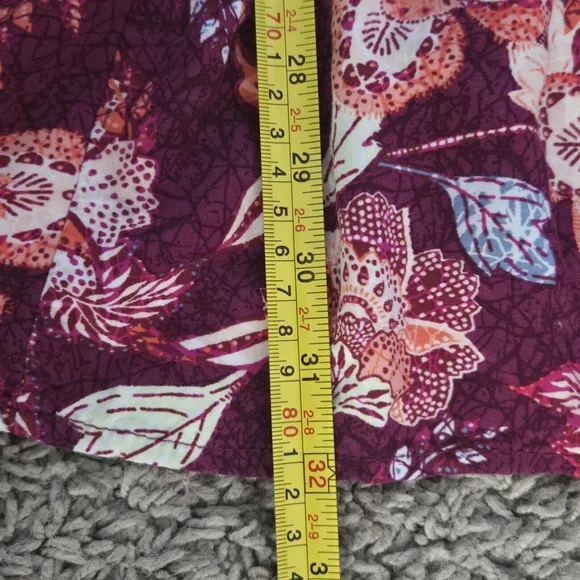 Old Navy Merlot Purple Floral Tiered Sun Dress W/ Pockets !Size Size S Women - Picture 10 of 10